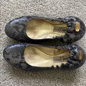 Jimmy Choo snakeskin flats